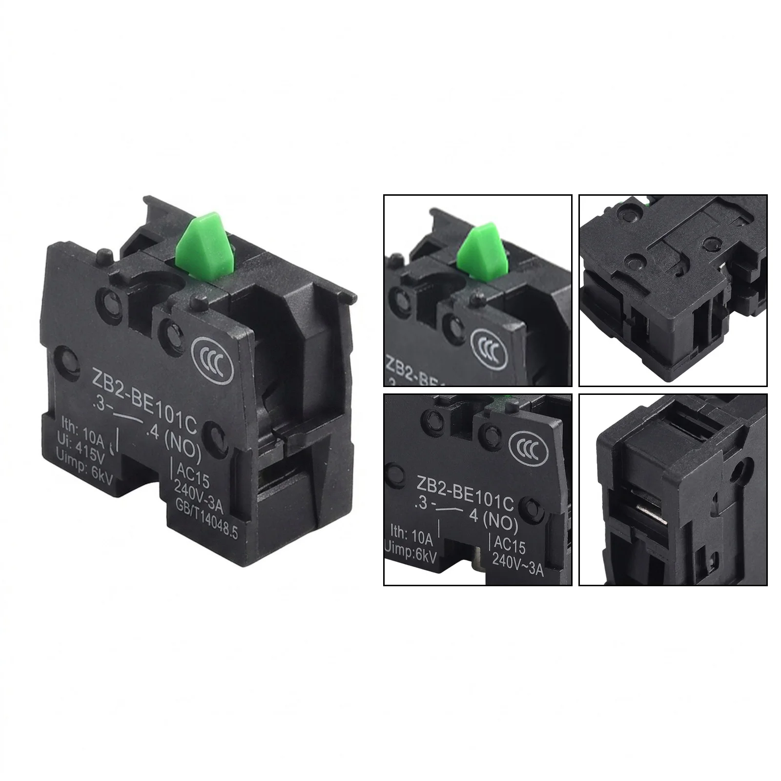 10PCS XB2 Contact- Blocks ZB2-BE101C NO/ZB2-BE102C Block Momentary Push Button Switch 10A600V For Industrial Control Panels