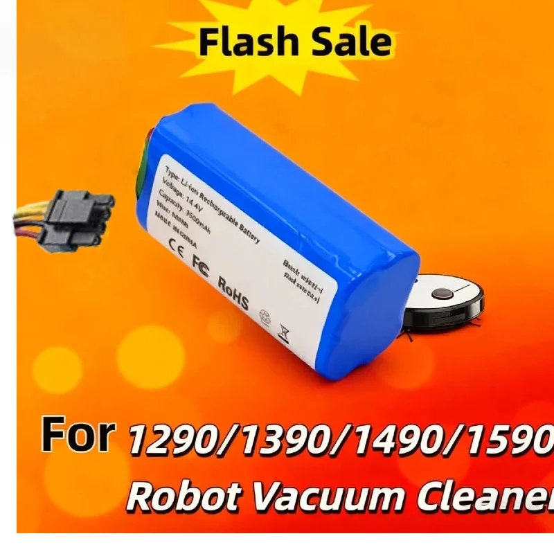 

14.4V 2600mAh-4000mAh Lithium-ion Battery – FOR Cecotec Conga 1290/1390/1490/1590 Robot Vacuum, Durable Power Accessory