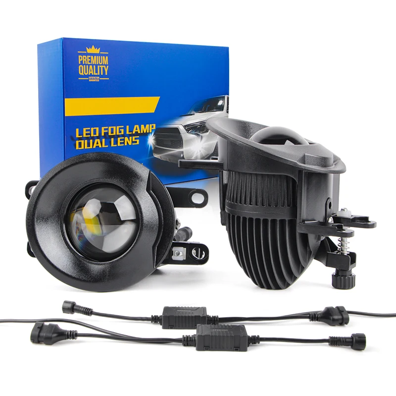 

2.0 Turn 3,0-дюймовые трехцветные линзы Противотуманные фары для Toyota Honda Nissan Автомобильные фары линзы HD водонепроницаемые противотуманные фары с био светодиодами проектора