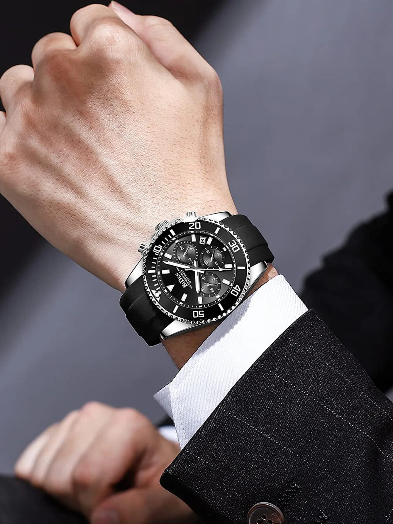 BIDEN Classic Green Watch For - đánh giá và giá Smartwatch Casual Watches For Men