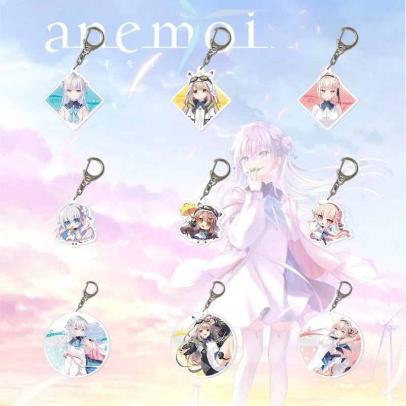 Anemoi Cute Chibi Anime Acrylic Stand Figure Desk Decoration for Anime Fans Collectible Toy Keychain 6CM