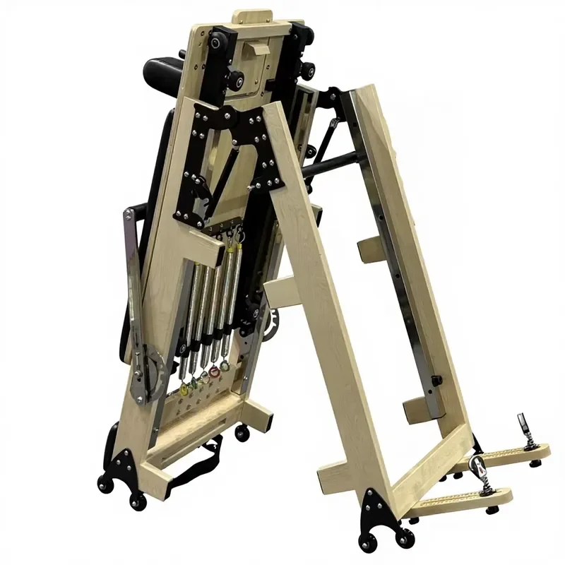 Pneumatic Lever Adjustment Foldable Home Pilates Machine Compact Core Trainer for Body Shaping Stretching