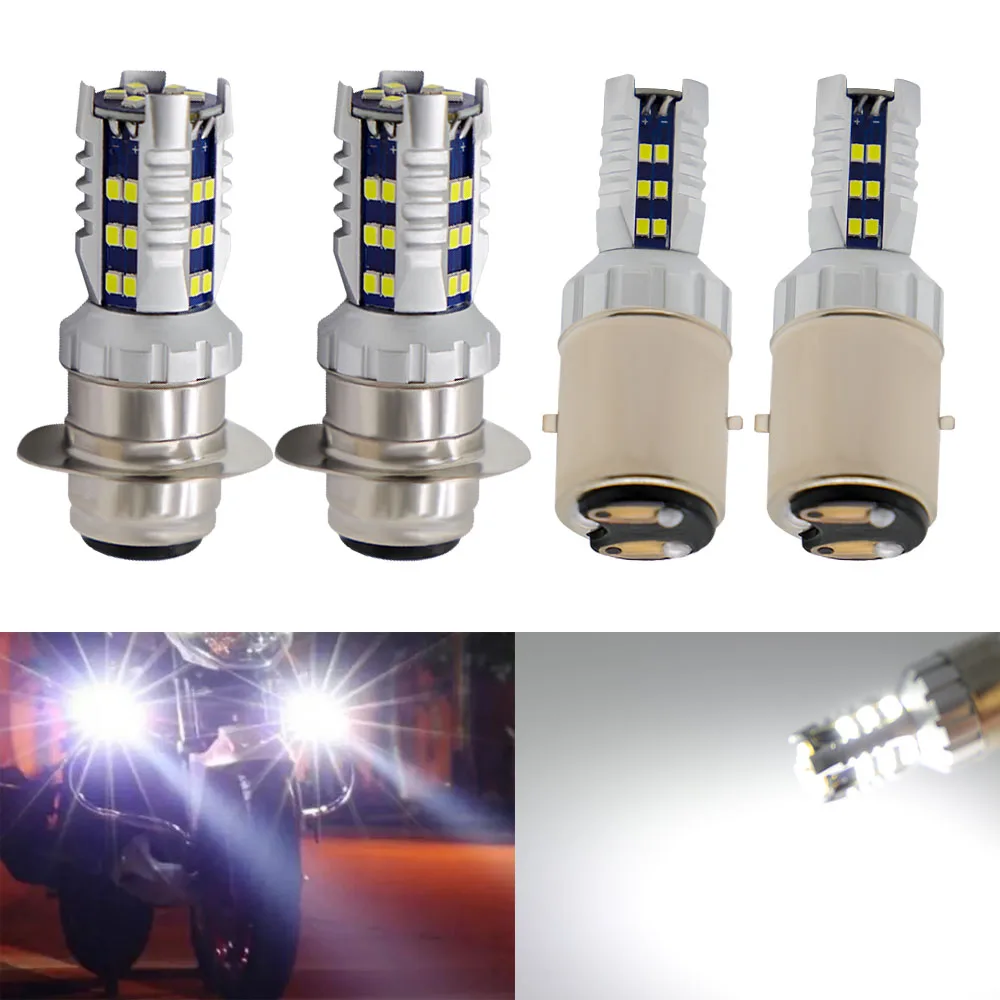 Motorcycle Headlight LED PA15D PA15S BA20D H6  Bulbs Hi Lo beam Moto LED Motorbike Headlight Lamp 6000K White 12V 24V  1500LM