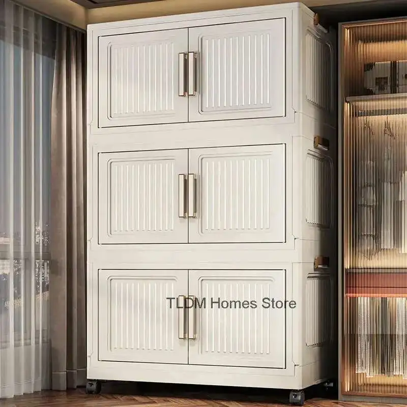 

Nordic Minimalist Wardrobes Closet Home Storage Locker Multi-functional Floor Bedroom Furniture Free Installation Clothes Closet