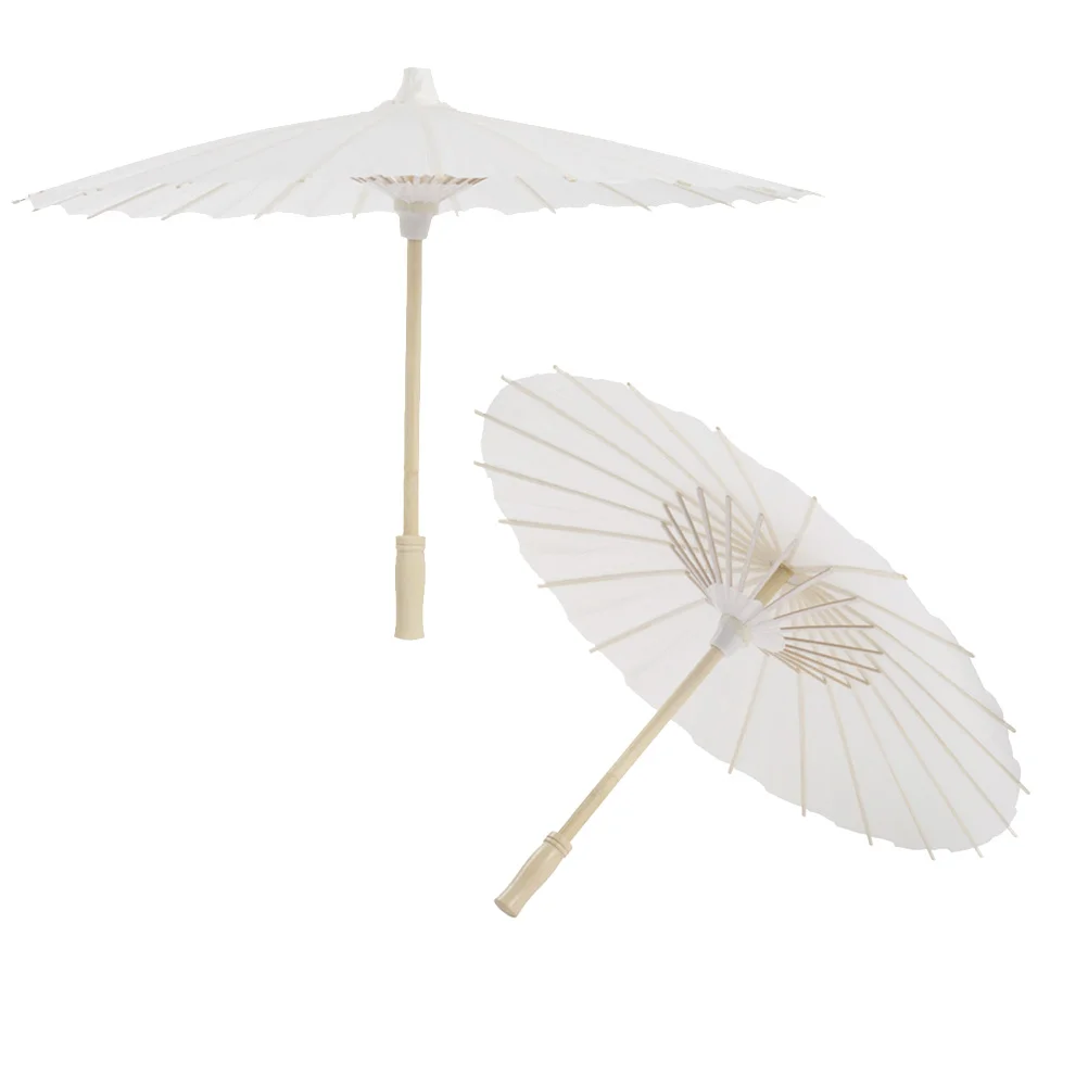 

40cm Diameter Umbrella DIY White Paper Parasol Children Performance Umbrella paper umbrella paper umbrella parasol