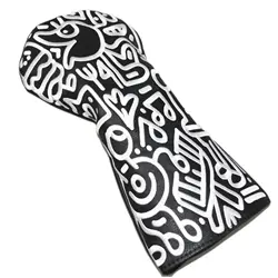 Golf PU Leather Head Covers for Driver, Funny Design Golf Club Head Covers with Soft Lining - Protective, Water-Resistant