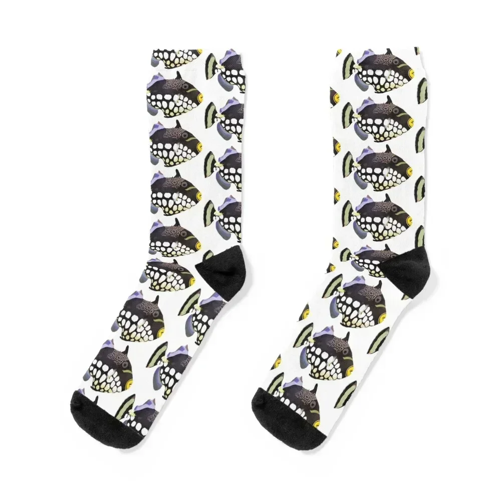 

Clown Trigger Fish Socks Heating sock New year's designer brand new year Male Socks Women's