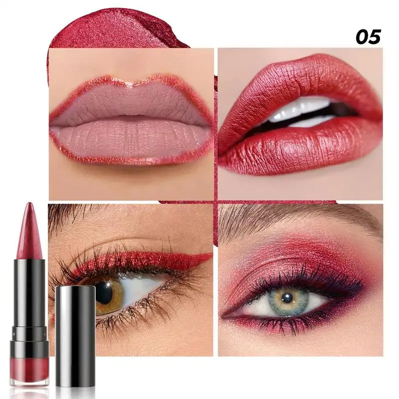 Glitter Lipstick Oogschaduw Eyeliner Lip Liner Shimmer Lipstick Glitter Glanzende Metallics Lipstick Diamond Glitter Oogschaduw