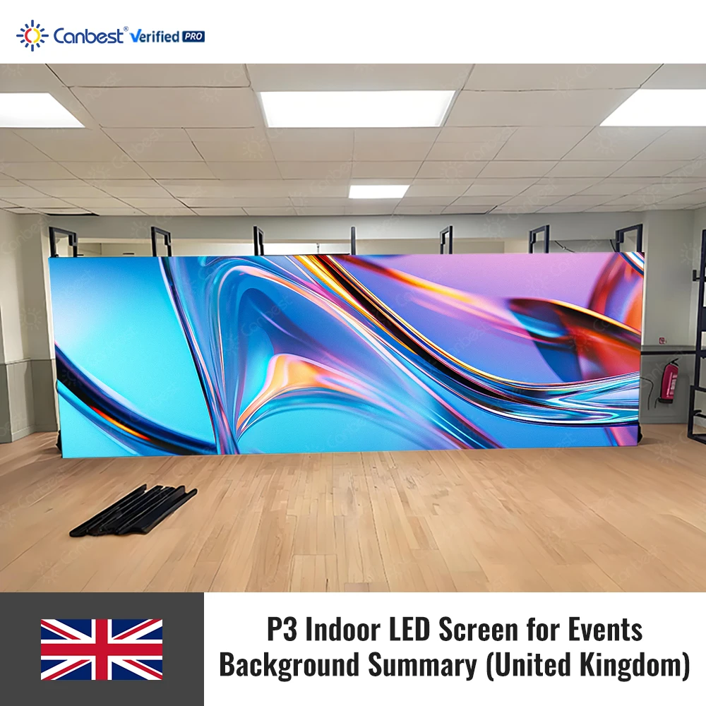 Canbest Rv Series P3.9 3.91Mm 6000X2000Mm 19.6X6.5Ft Indoor Led Video Wall Display Screen For Events Background In Uk