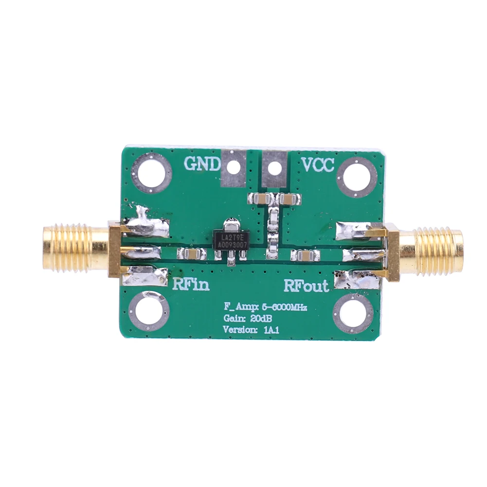 

5-6000MHz Amplifier LNA Board Gain 20dB Ultra-wideband Radio Frequency Amplifier Module DC 5V RF Signal Power Amplifier Board