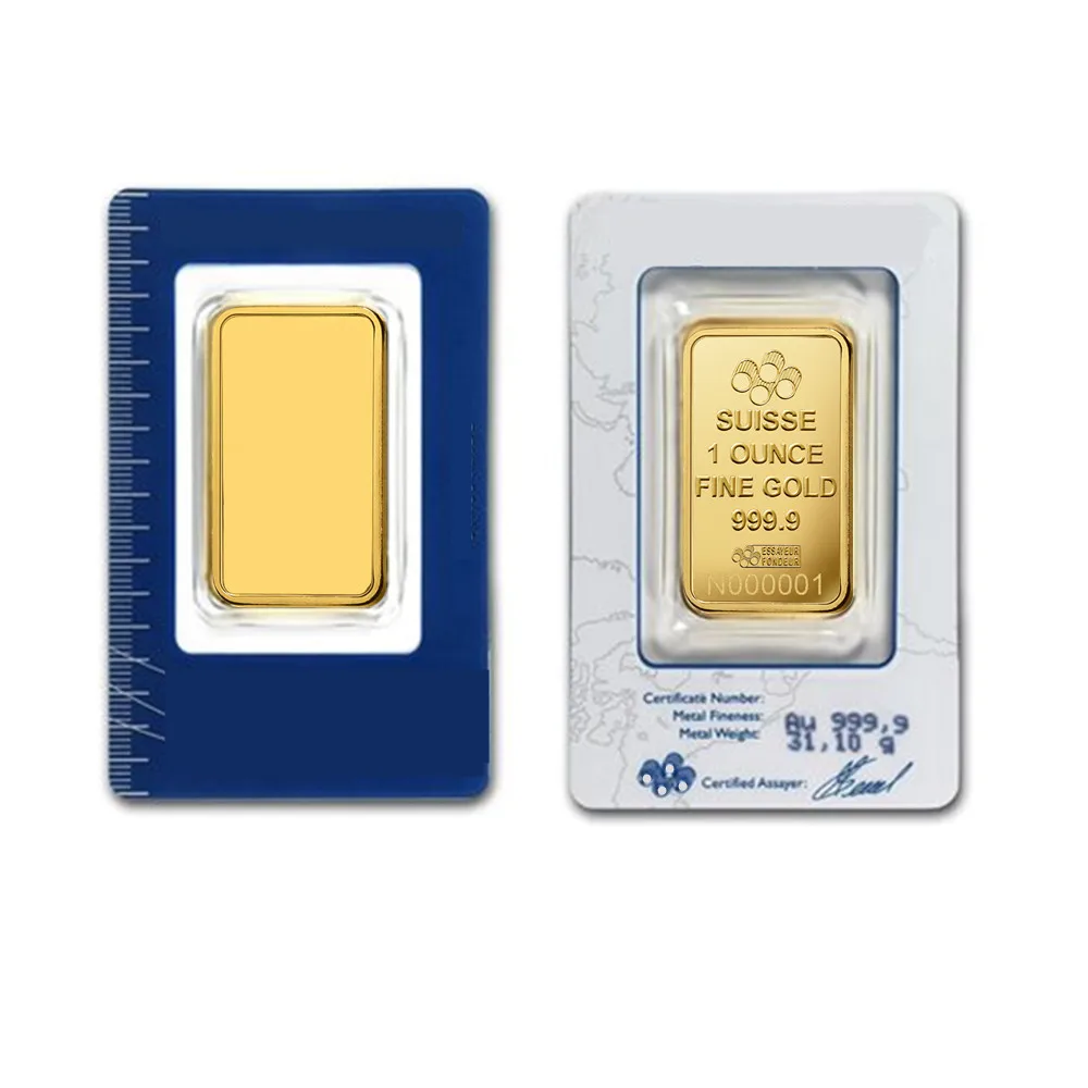 1 OZ Gold Bar Carbon Neutral Lady Fortuna 24k Ottone Placcato Oro Nucleo Artigianato Regali di Festa Decorazione