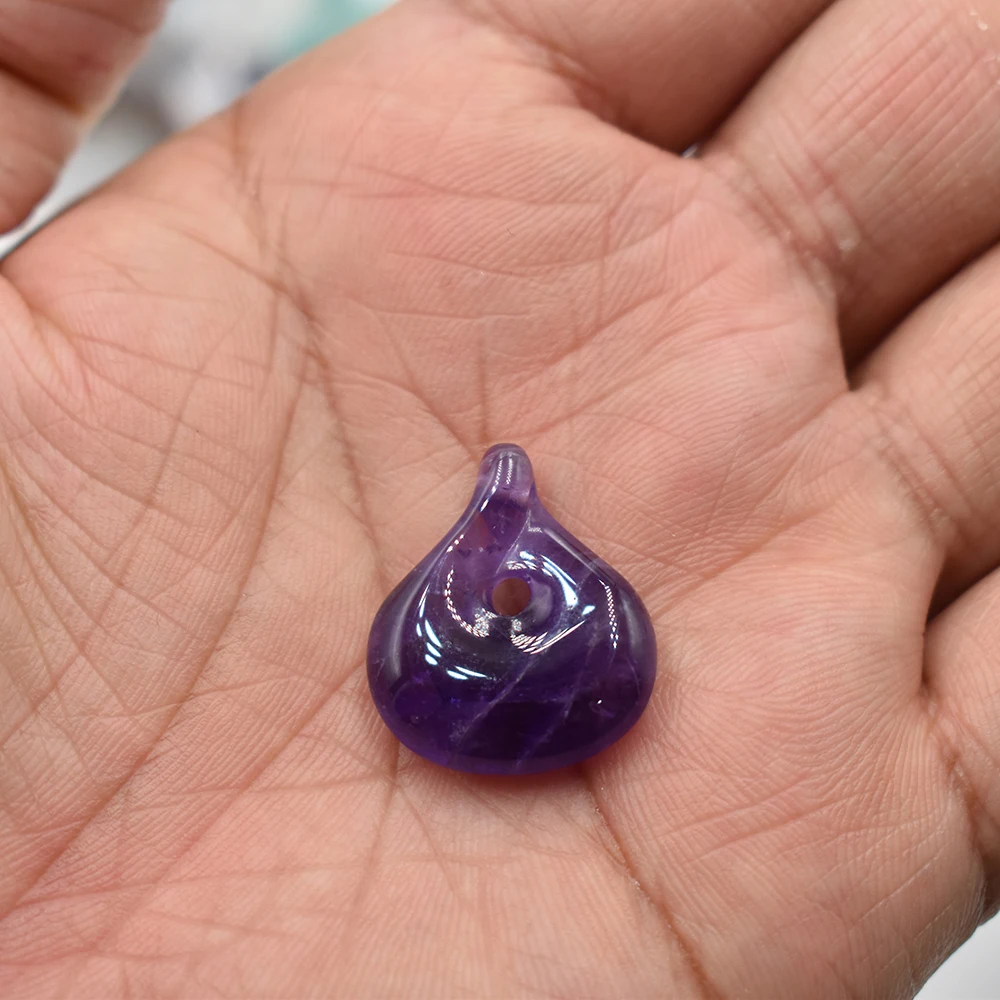 Großhandel 6 Stück/Set Natürlicher Tigerauge-Stein Rosenquarz Amethyst Geometrische Form Anhänger DIY Handgemachte Halskette Schmuckzubehör – Detail 6