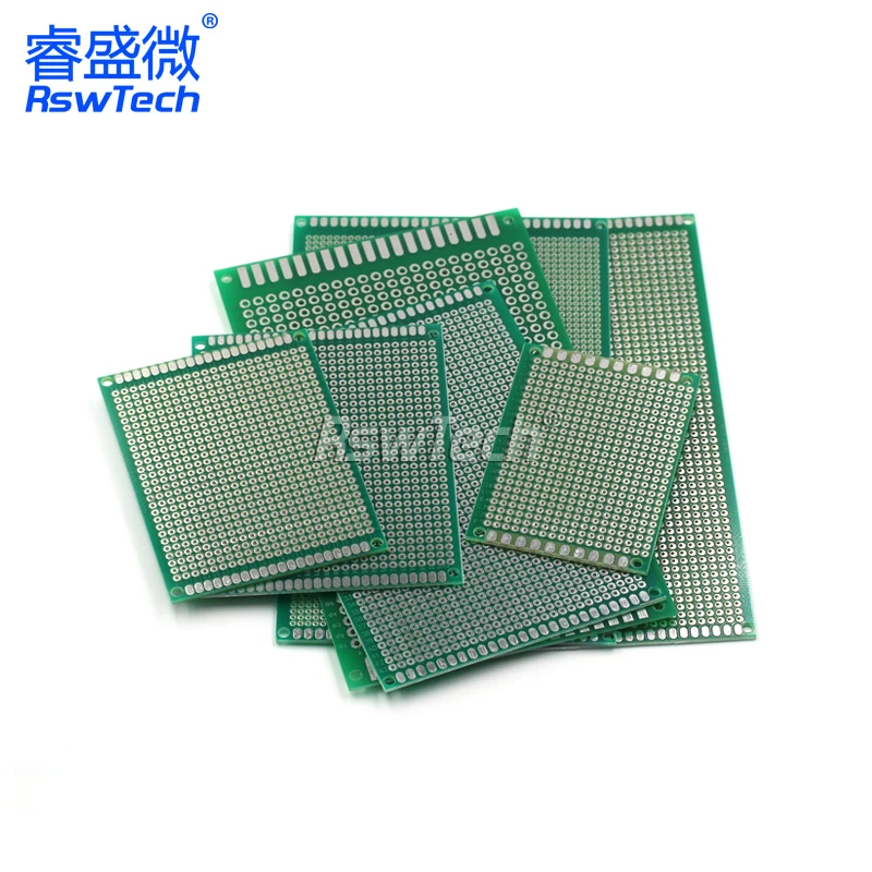 PCB circuit board universal board single-sided tin spray green oil glass fiber experimental board hole board welding 9*15 line 1