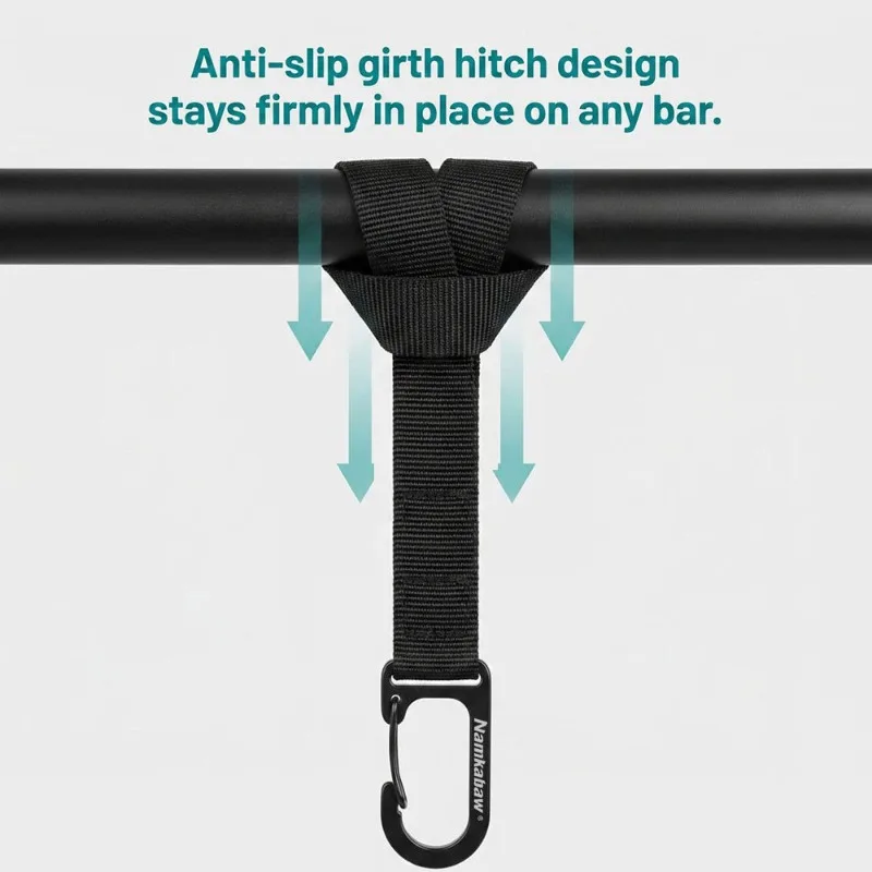 Multifunctional Webbing Spring Snap Hook, EDC Quick Clip Carabiner for Electric Bike Hanging, DIY Backpack Keychain Camping Gear