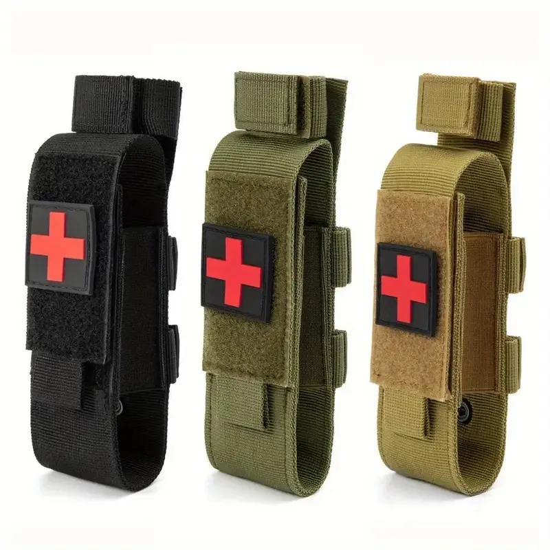 Tactical Cat First Aid Nylon Tourniquet Pouch Single Pistol Mag Bag Case Hunting Knife Holster Medical Scissor Packs flashlight