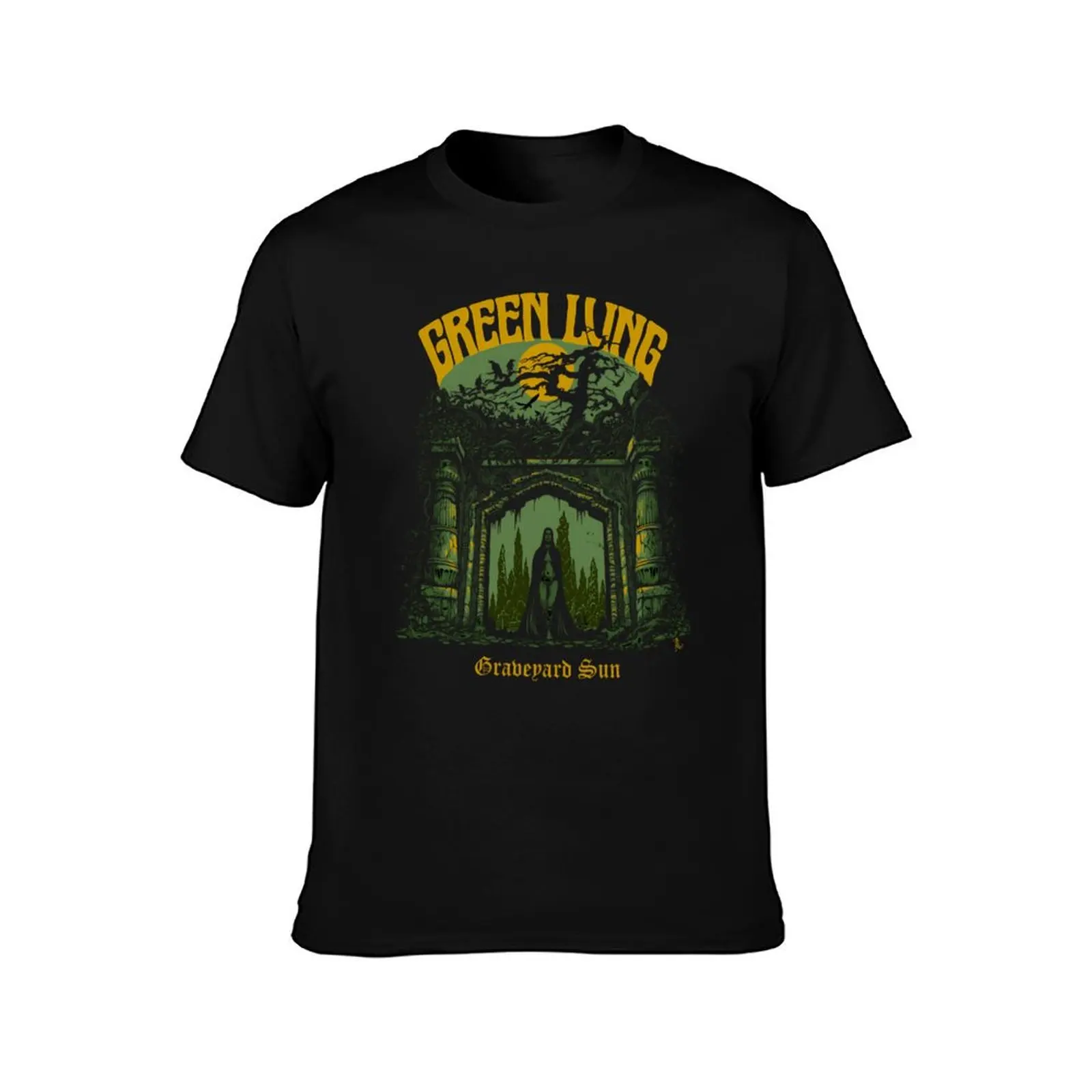 Green Lung Graveyard Sun T-Shirt cute tops anime stuff anime shirt gifts for boyfriend men clothings