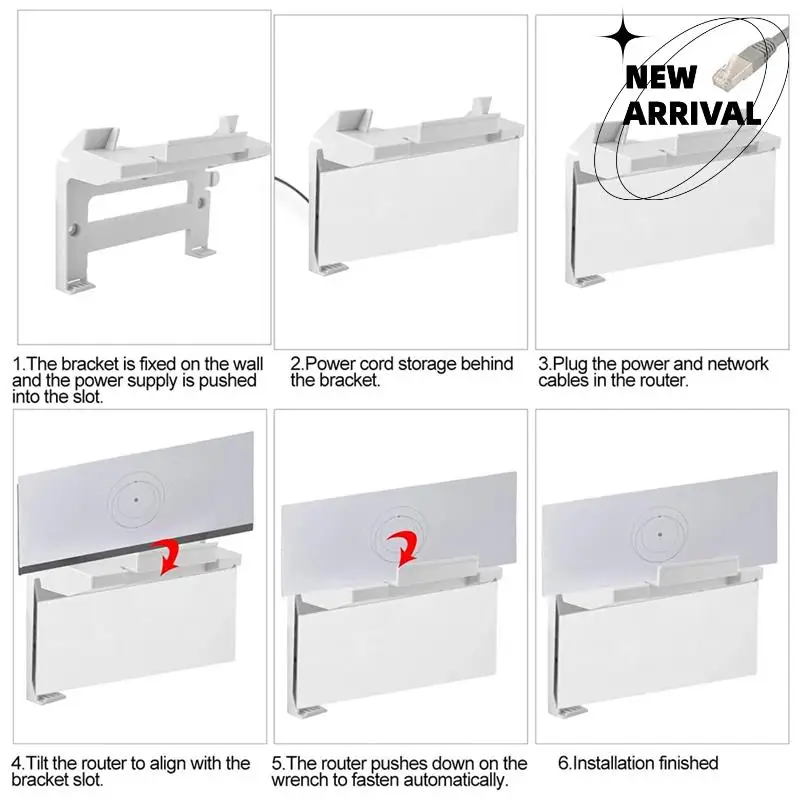 

Y50A-Mount For Gen 3, Router Bracket Plastic Router Wall Mounting Kit Accessories For V3 & Gen 3 Router
