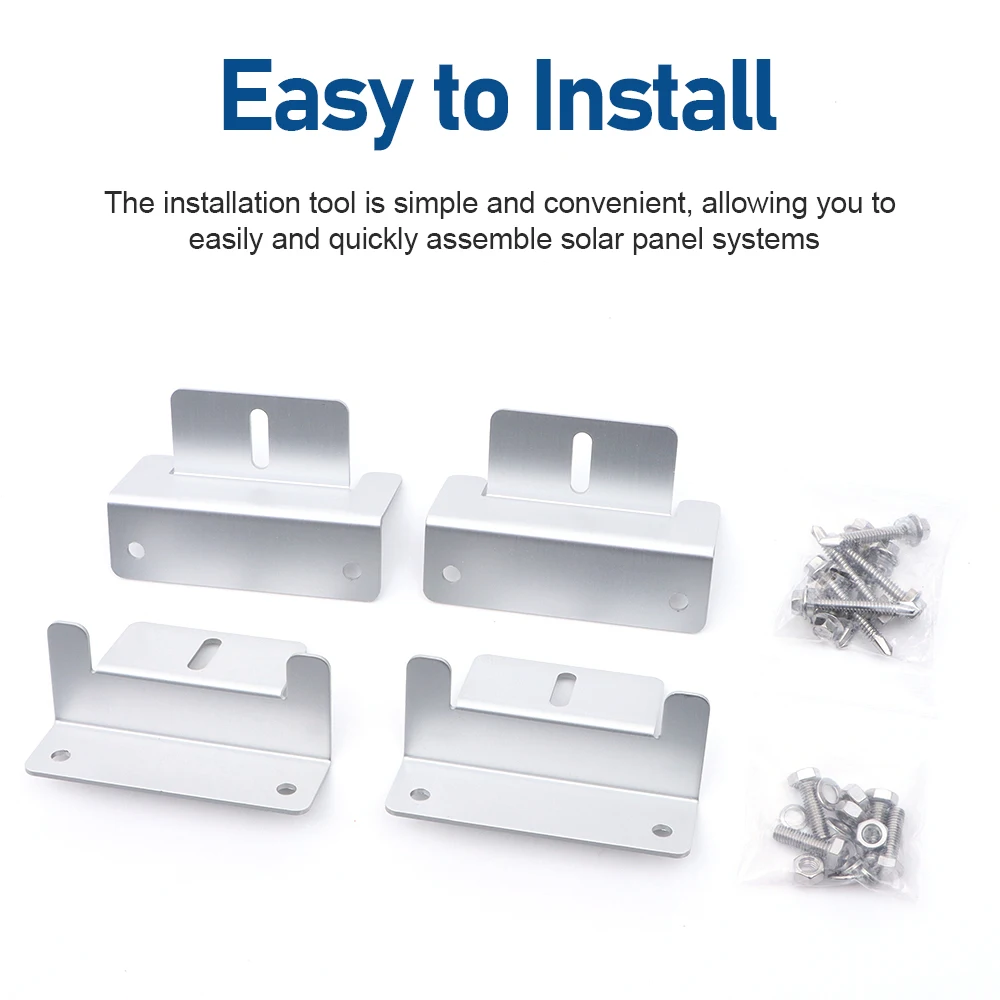 

Solar Panel Z-Bracket for Roof Mount | Heavy Duty Fix Support for Boat, RV, Off-Grid