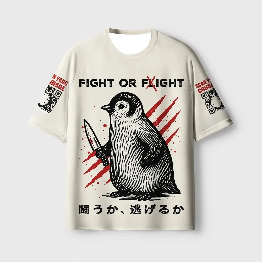 2026 Summer Fashion Cool Limited Edition Radical Penguin 3D Printed T-shirt Y2K Home Outdoor Sports Parent Child T-shirt