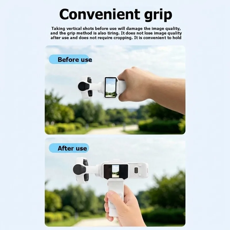 DT98 Lossless Vertical Shooting Mount for Luna Ultra - Stable Handheld Adapter Bracket for 4K Recording White