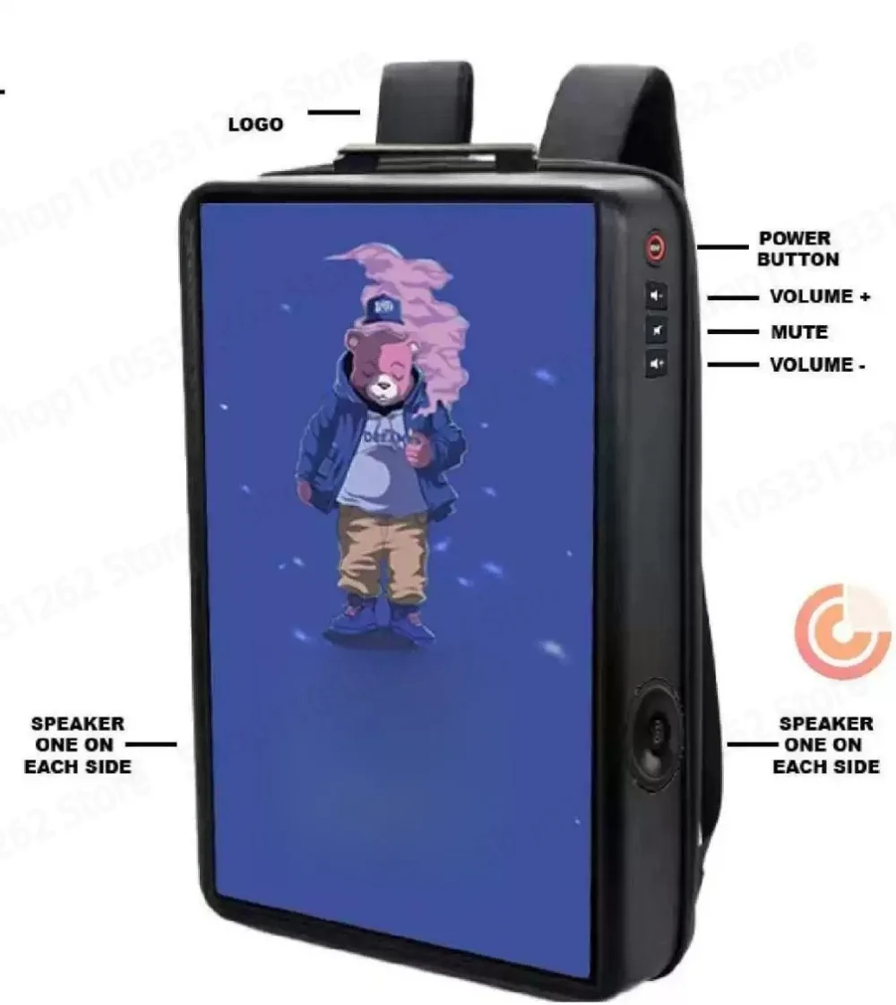 21.5 Inch Wall Mount Advertising Player Backpack Media Player Timer Picture Display Information Terminal
