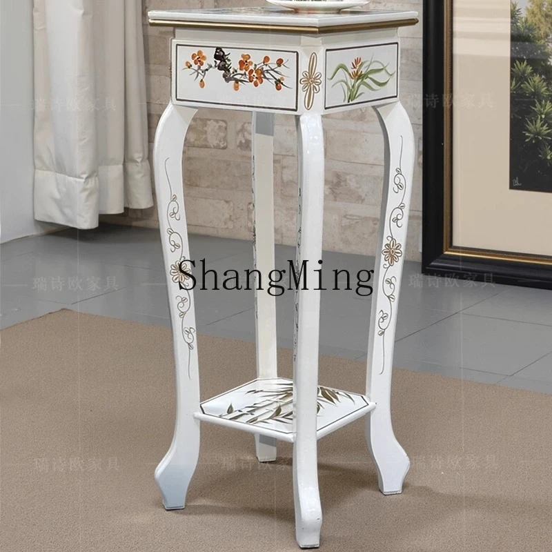 FG good-looking  corner few new Chinese retro sofa side few storage table living room corridor decorative storage rack
