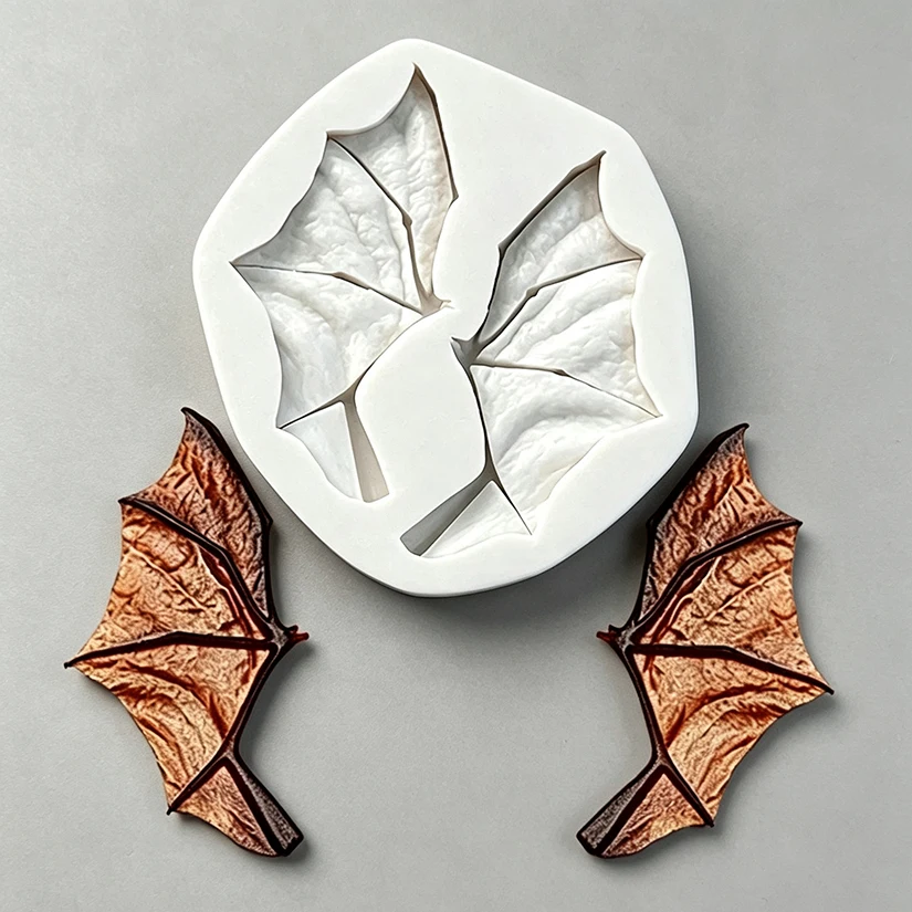 Halloween Skull Bat Wings Bone Silicone Mold for Sugarcraft Resin Cupcake Baking Fondant Cake Decorating Tools
