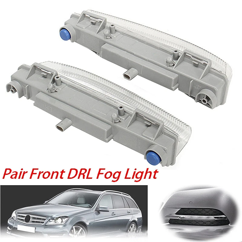 2PCS Front DRL Fog Light Fit for W204 W212 C250 C350 E350 A2049069000-ABHG