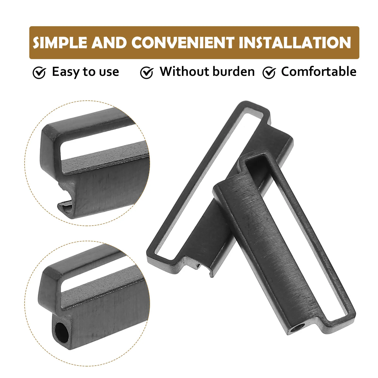 Adaptador de correa de reloj de acero inoxidable, conector de repuesto para correa de reloj inteligente, conexión de correa de reloj de ajuste seguro y duradero, 4 Uds.