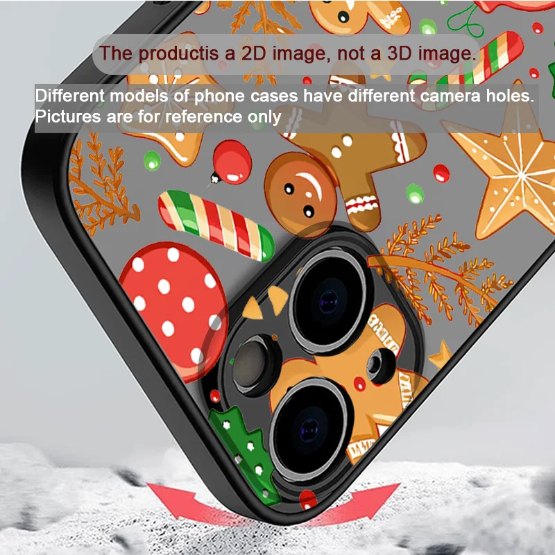 Engraçado natal temático gingerbreadman caso de telefone para samsung galaxy s25 ultra s24 fe s23 s22 plus s21fe 5g à prova de choque capa macia