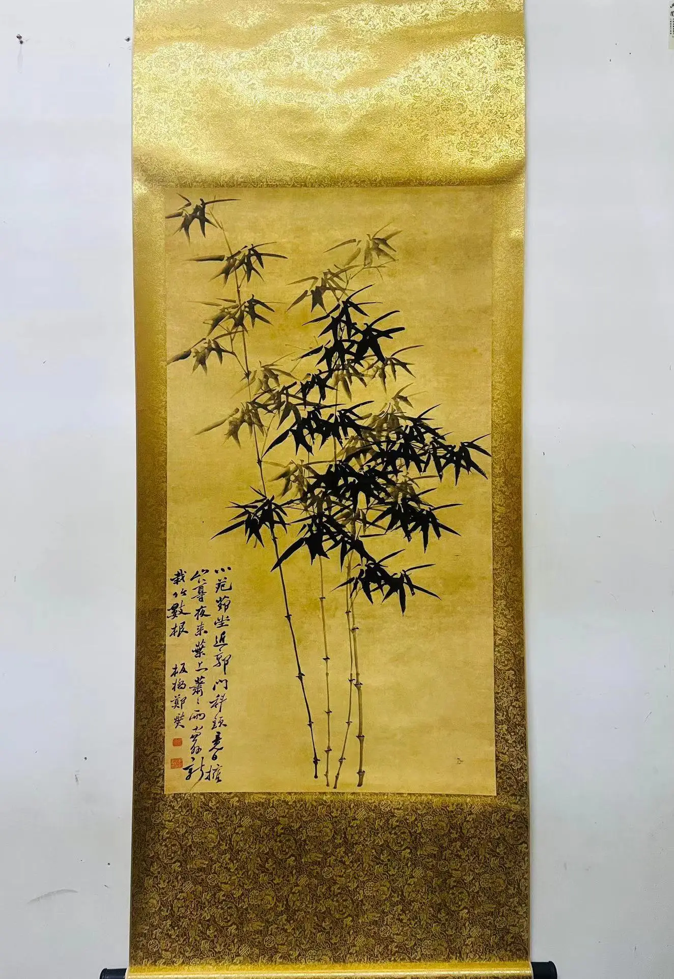 Hand-painted Chinese paintings,Ancient Chinese  Scroll,Zheng Ban-qiao ,Bamboo