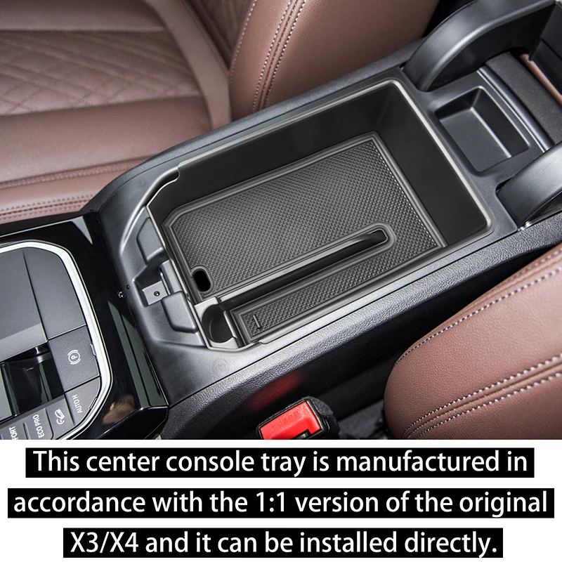 For BMW X3 G01 2018- 2022 2023 2024 and For BMW X4 G02 2019-2024 Console Armrest Storage Organizer Center Conosle Organizer Tray