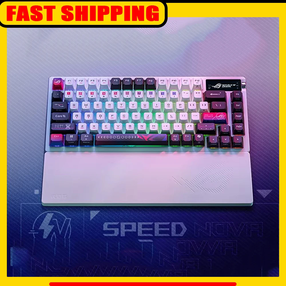 

Механическая клавиатура ROG AzothX с OLED-дисплеем 8K, управлением с экрана, тремя режимами, низкой задержкой, RGB-подсветкой, Gasket-креплением, возможностью горячей замены, аксессуары для ПК