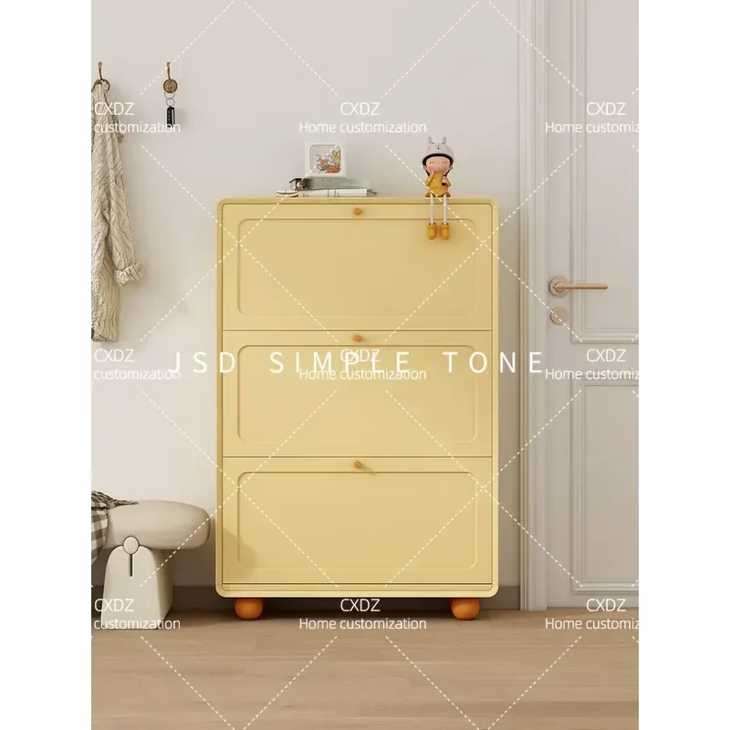 Simple Color 20cm Thick Shoe Cabinet Light Luxury High End Paint Home Entrance Wall Mounted Storage Customizable