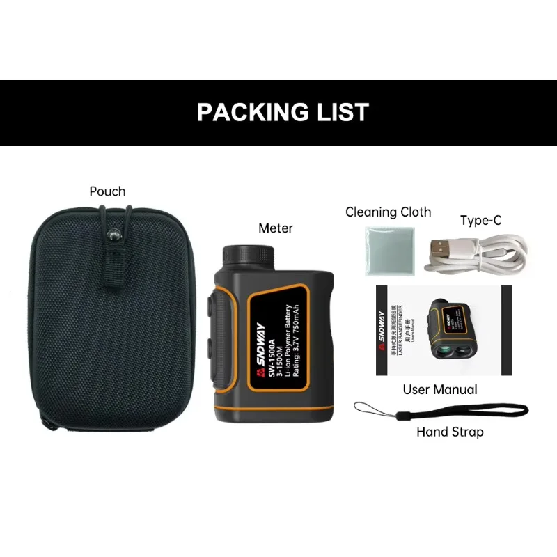 【2026】Sndway Golf Range Finder With Slope Magnet 1000 Yards Outdoor High Precision Handheld Laser Rangefinder