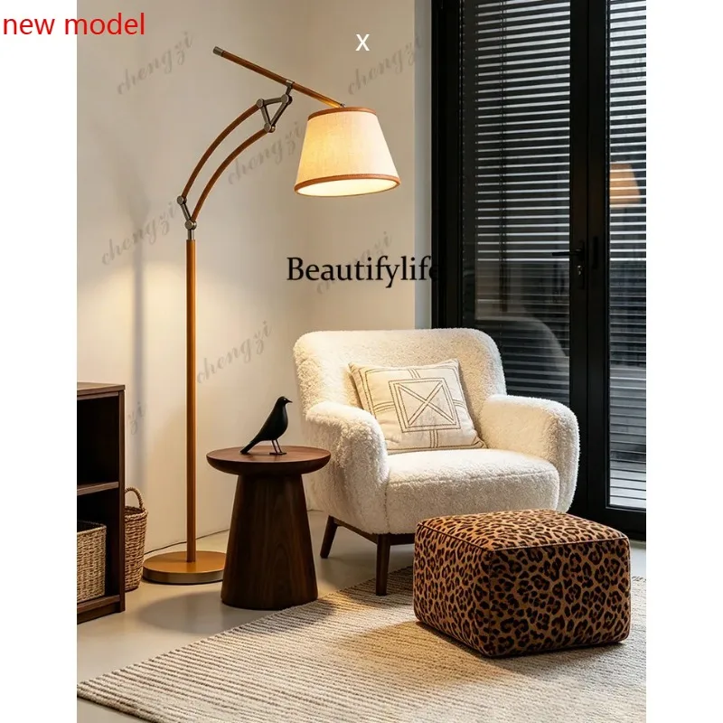 DD182French, Floor Lamp Living Room Bedroom Next to Sofa Premium Adjustable Folding Arm