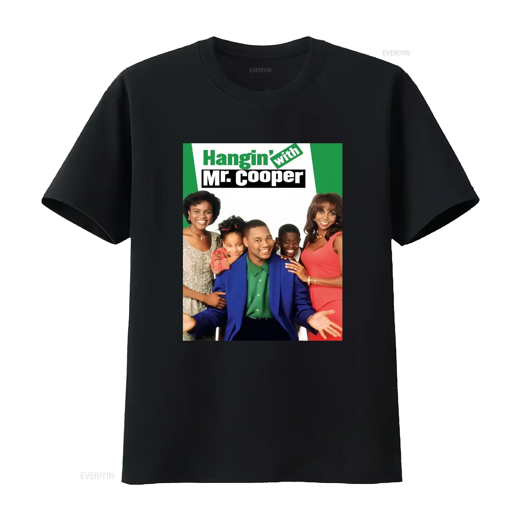 Retro 90s Classic Sitcom Hangin' with Mr Cooper Print Casual T Shirt vintage Washed fashion graphic Stretched homme Soft