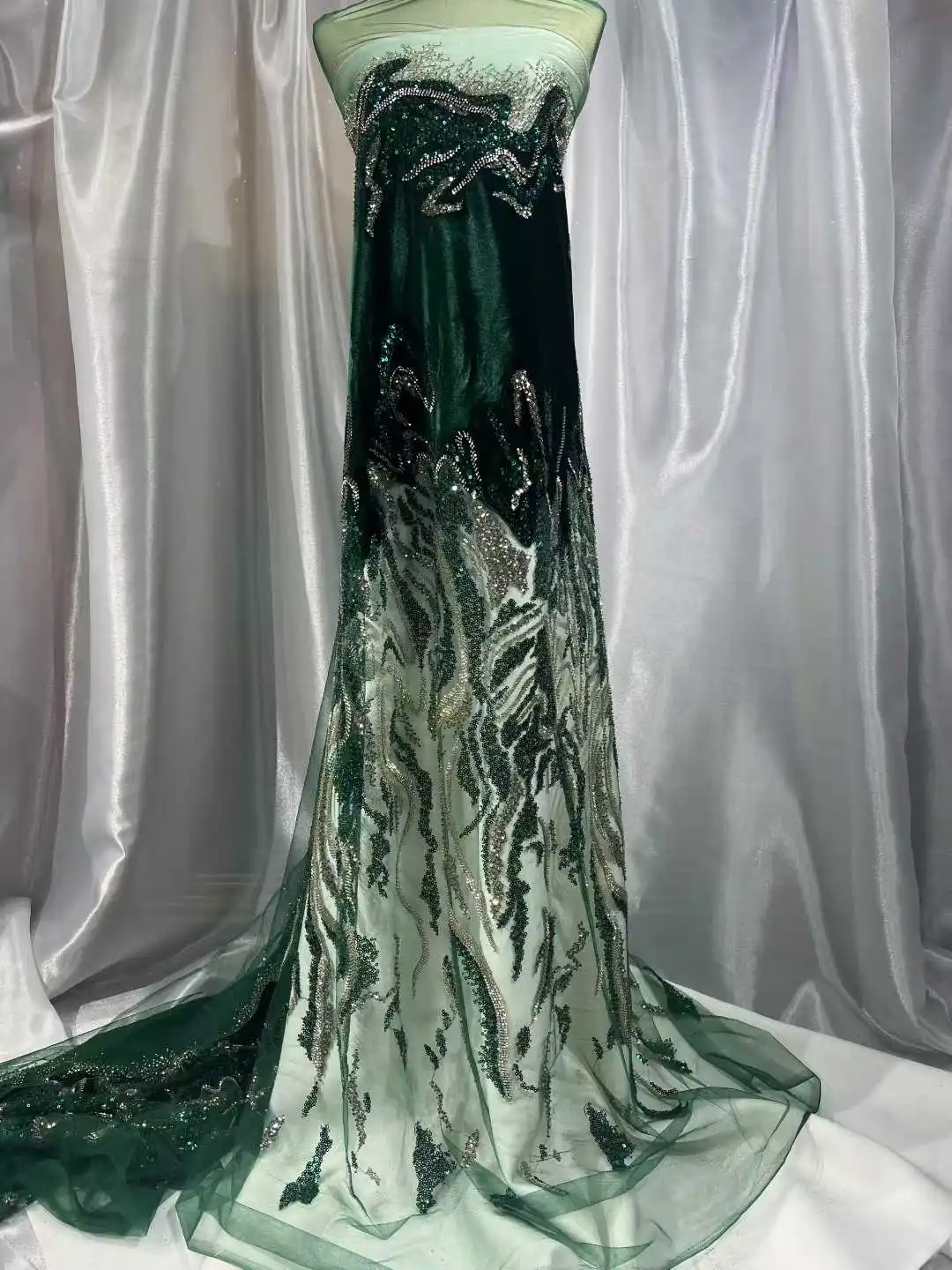 프랑스 스팽글 벨벳 레이스 원단 2025 고품질 아프리카 벨벳 레이스 원단 나이지리아 레이스 여성 드레스 바느질용