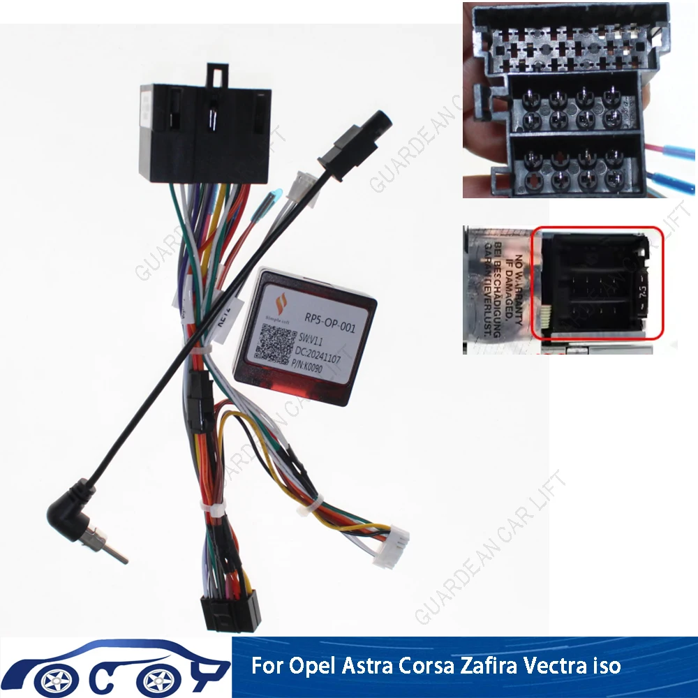 

Car Radio Wiring Iso Cable For Opel Astra G Corsa C Zafira A Vectra B (1998-2005) 16Pin Harness Adapter With CANBUS Stereo Plug