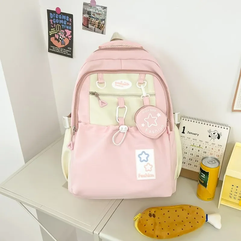 

Nylon Zipper 2024 Hot Selling Backpack Soft Handle Softback Casual Backpack Air Cushion Belt Simple Popular Designer Handbag