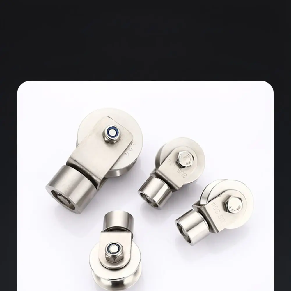 Durable 304 Stainless Steel Swivel Pulley Track Roller Wheel For Sliding Gate Door Window Industry Machine Parts