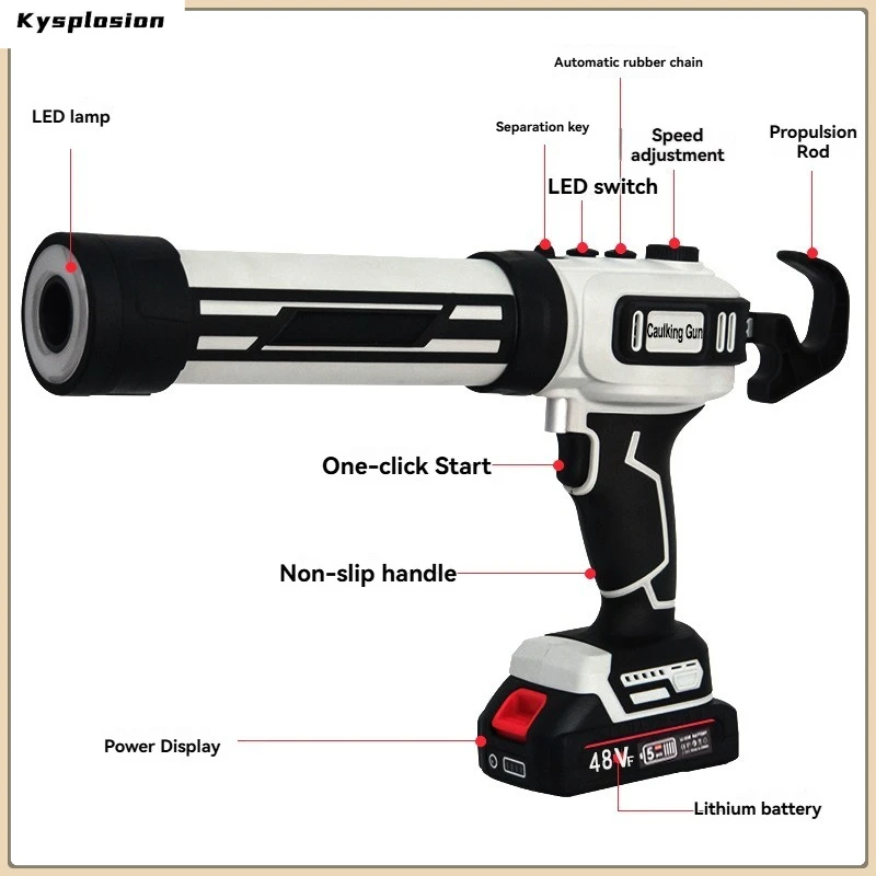 

NEW Electric Caulking Gun Cordless brushless Caulking Gun Stepless speed regulation with led diy tool for makita 18V battery