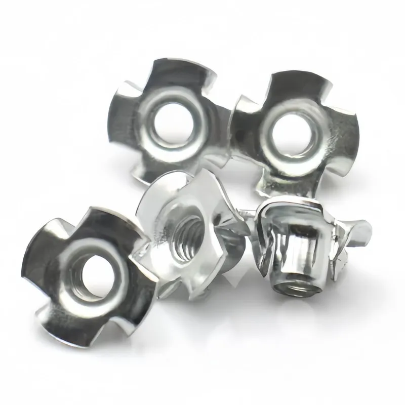 

5pcs M5 Heavy-Duty 4-Claw Nut Full Thread Corrosion-Resistant 4-Point Lock Design for Climbing