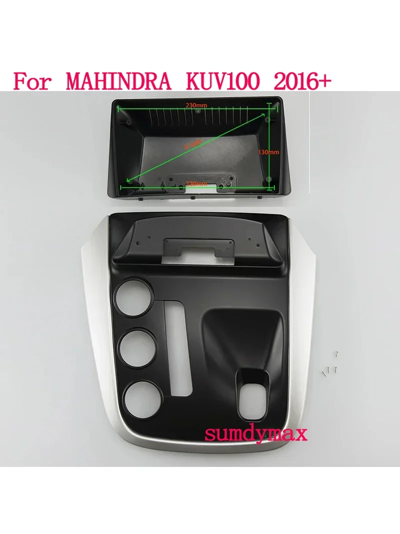 9 inch 2 Din Car Radio Fascia Frame For MAHINDRA KUV100 2016 2017 2018 2019 big screen android car Radio Dash Fitting Panel Kit