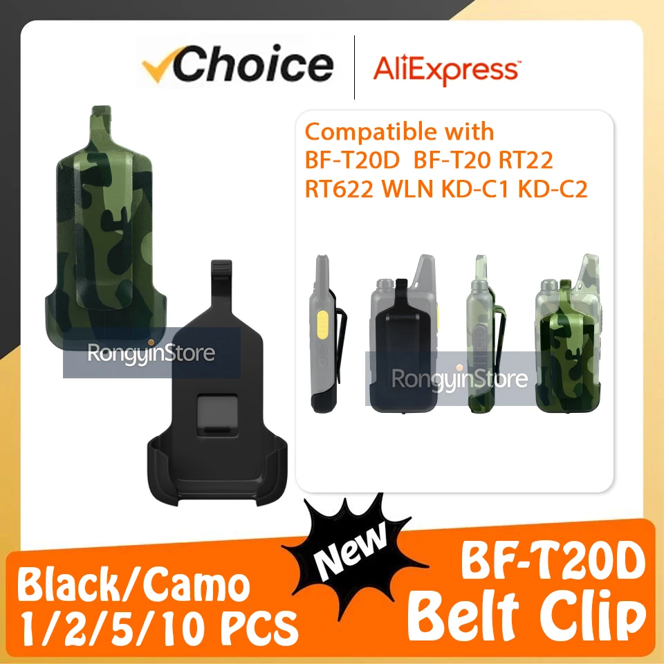 Walkie Talkie Belt Clip Compatible with Retevis RT622 RT22S WLN KD-C1 Zastone X6 NKTECH NK-U1 Two Way Radio Accessory 1/2/10Pcs