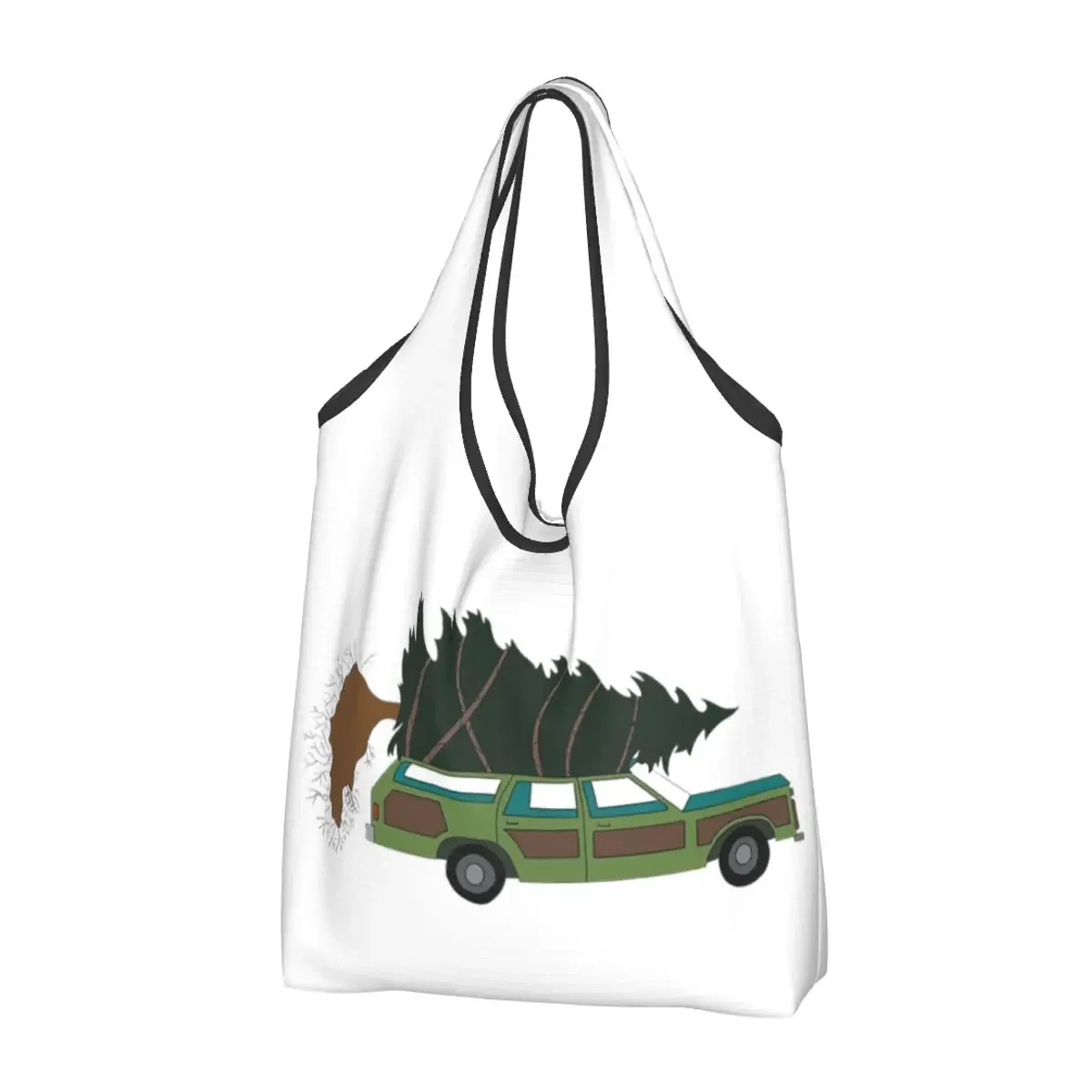 

A Real Tree Portable Tote Shopping Bags Reusable Shopper Bag Groceries Handbag Shoulder Bag