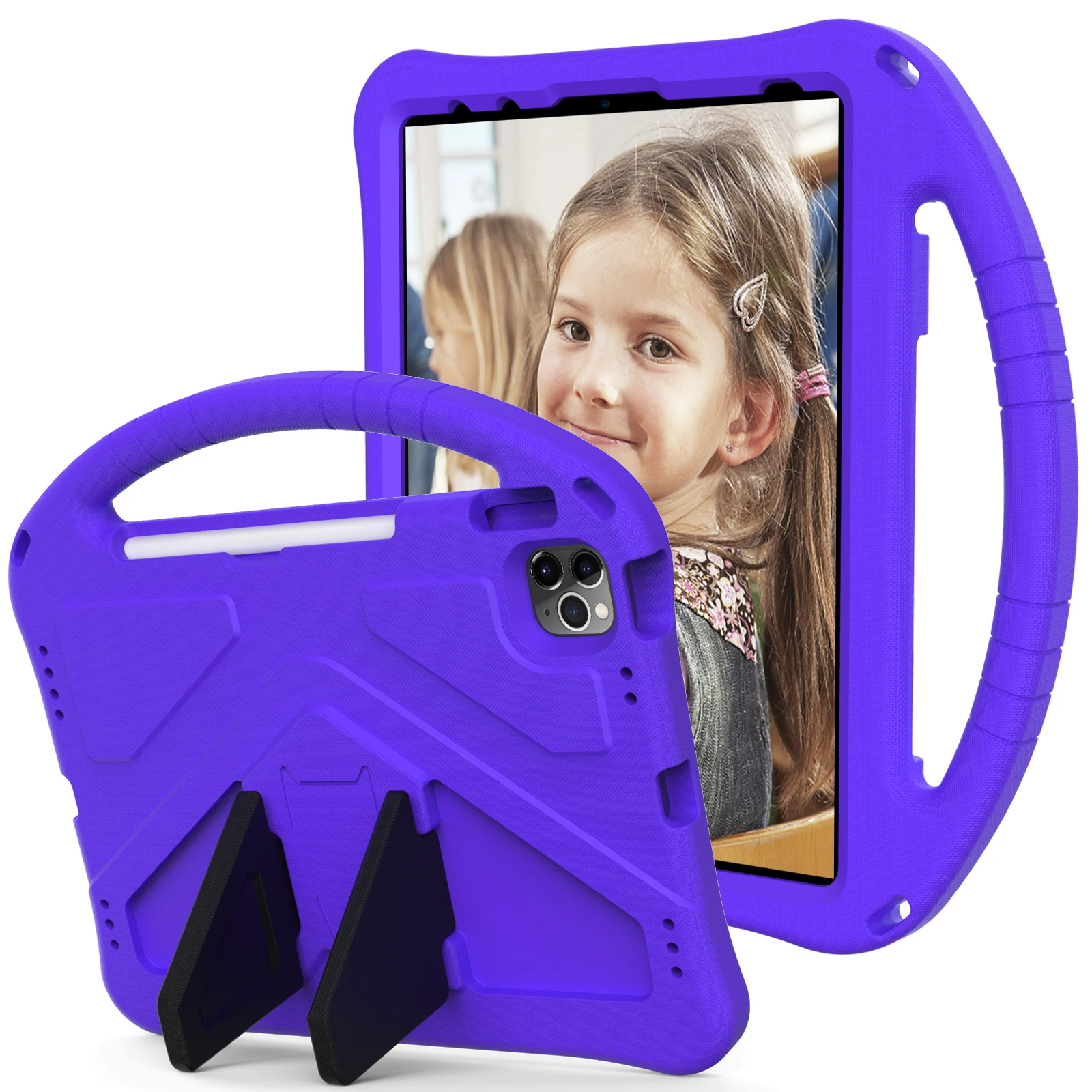 

Kids Safe For iPad 10.9 2022/Pro 11 2021 2020 2018 mini4 5 6/9.7 5th 6th/10.2 7th 8th 9th Gen Air4 Air5 Shockproof Stand Cover
