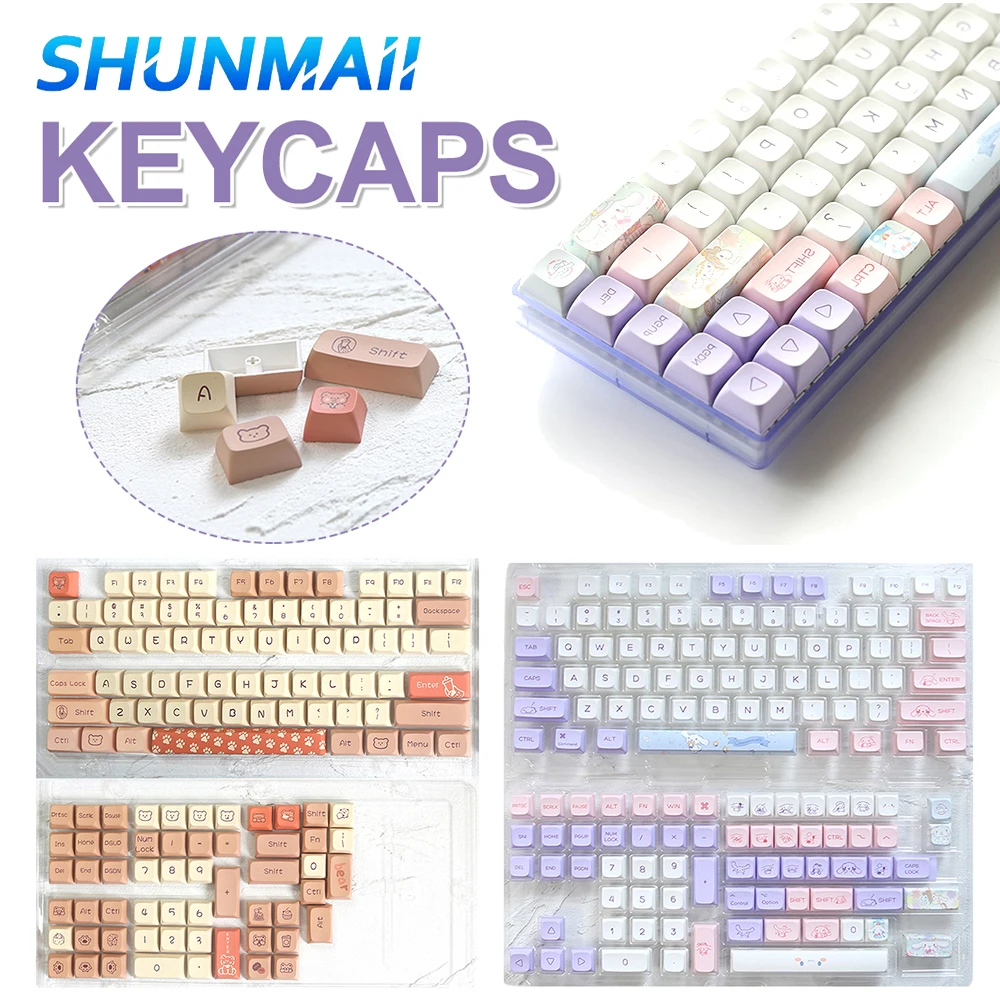 133/144 Keys/set Mechanical Keyboard Keycaps Dye Sublimation Key Caps DIY Layout Replacement for Mechanical Keyboard Accessories