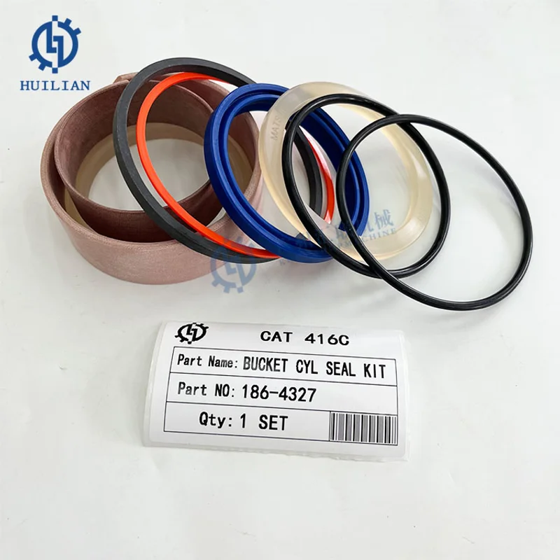 

New Excavator 416C 1864327 186-4327 Bucket Cylinder Seal Kit Seal Whole Cylinder Seal Ring for Construction Machinery