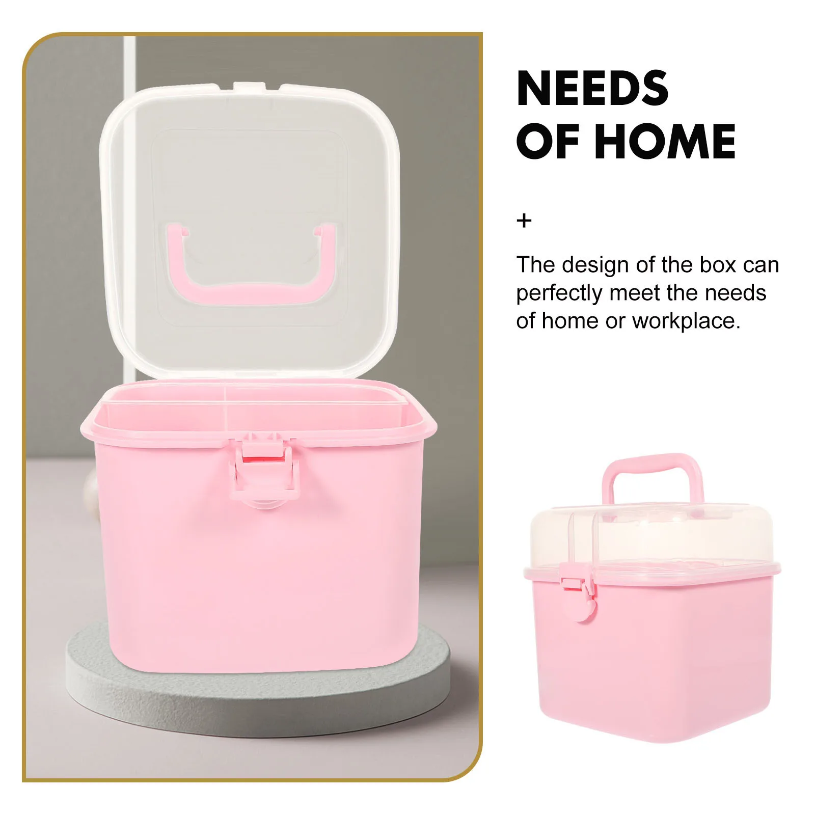 

Multi-Layer Hair Accessory Box Durable PP Material Jewelry Nail Art Storage Organizer for Home Office Travel Desktop Use